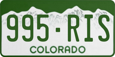 CO license plate 995RIS