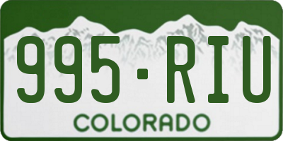 CO license plate 995RIU