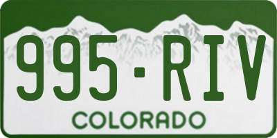 CO license plate 995RIV