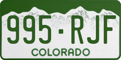 CO license plate 995RJF