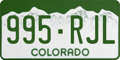 CO license plate 995RJL