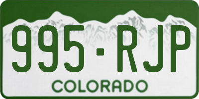 CO license plate 995RJP