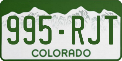 CO license plate 995RJT