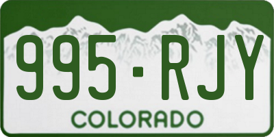 CO license plate 995RJY