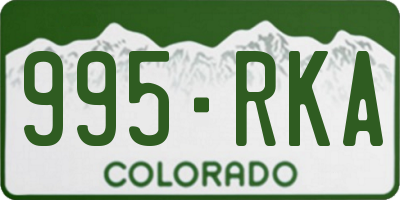 CO license plate 995RKA