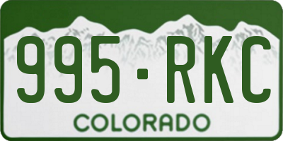 CO license plate 995RKC