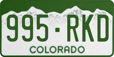 CO license plate 995RKD