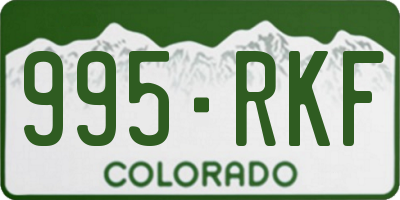 CO license plate 995RKF