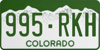 CO license plate 995RKH