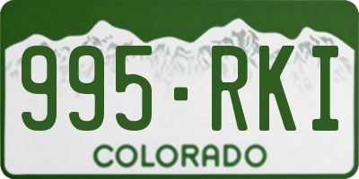 CO license plate 995RKI