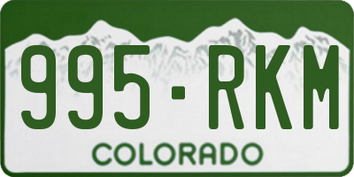 CO license plate 995RKM