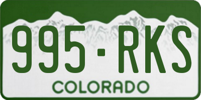 CO license plate 995RKS