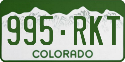 CO license plate 995RKT