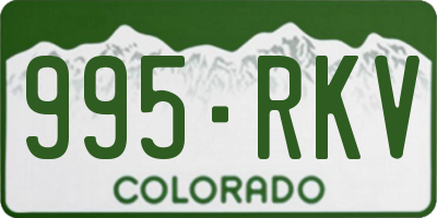 CO license plate 995RKV