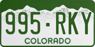 CO license plate 995RKY