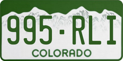 CO license plate 995RLI