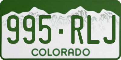 CO license plate 995RLJ