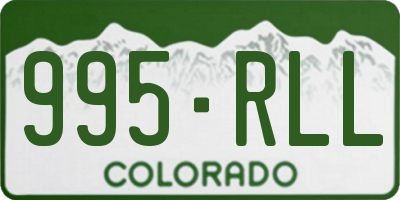 CO license plate 995RLL