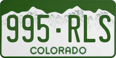 CO license plate 995RLS