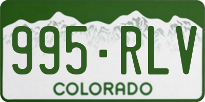 CO license plate 995RLV