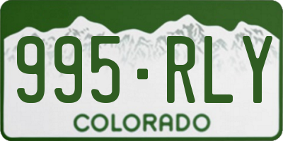 CO license plate 995RLY