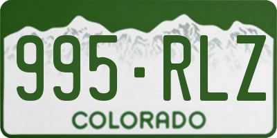 CO license plate 995RLZ