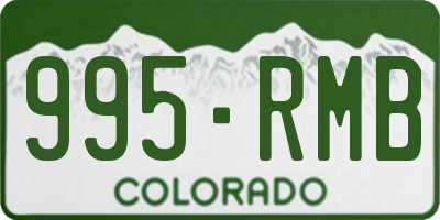 CO license plate 995RMB