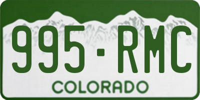 CO license plate 995RMC