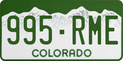 CO license plate 995RME
