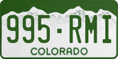 CO license plate 995RMI