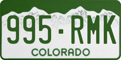 CO license plate 995RMK
