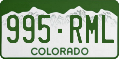 CO license plate 995RML