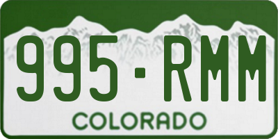 CO license plate 995RMM