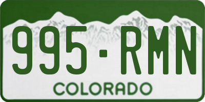CO license plate 995RMN