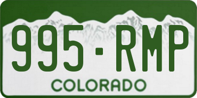 CO license plate 995RMP