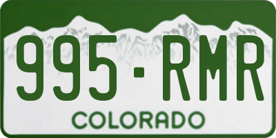 CO license plate 995RMR