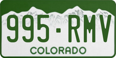 CO license plate 995RMV