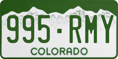 CO license plate 995RMY