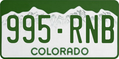CO license plate 995RNB