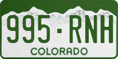 CO license plate 995RNH