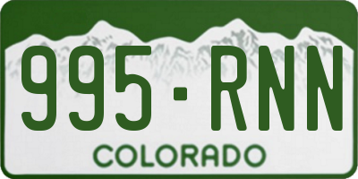 CO license plate 995RNN