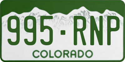 CO license plate 995RNP