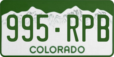 CO license plate 995RPB