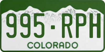 CO license plate 995RPH