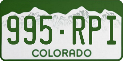 CO license plate 995RPI