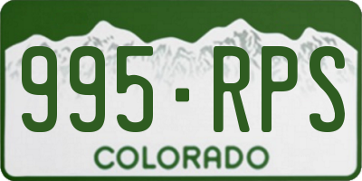 CO license plate 995RPS