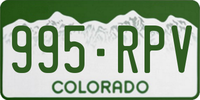CO license plate 995RPV