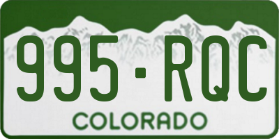 CO license plate 995RQC