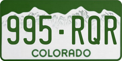 CO license plate 995RQR