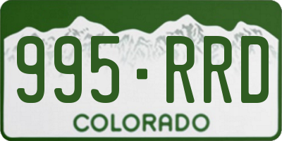 CO license plate 995RRD
